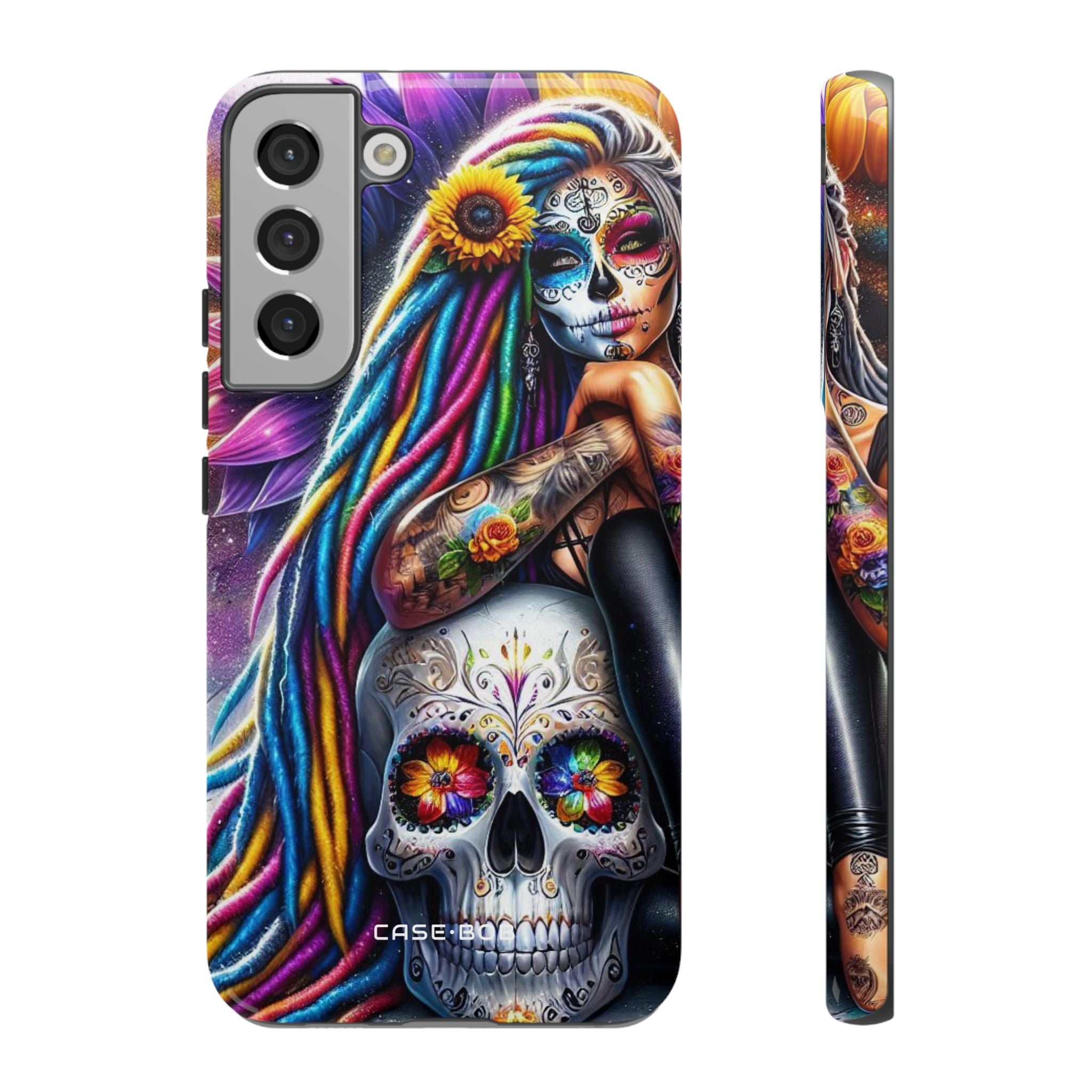Sunflower Skull Glow Samsung S22 Plus Case - Tough