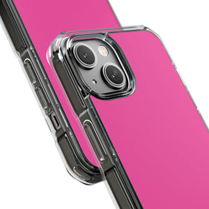 Magenta Crayola | Handyhülle für iPhone (Clear Impact Case – magnetisch) 