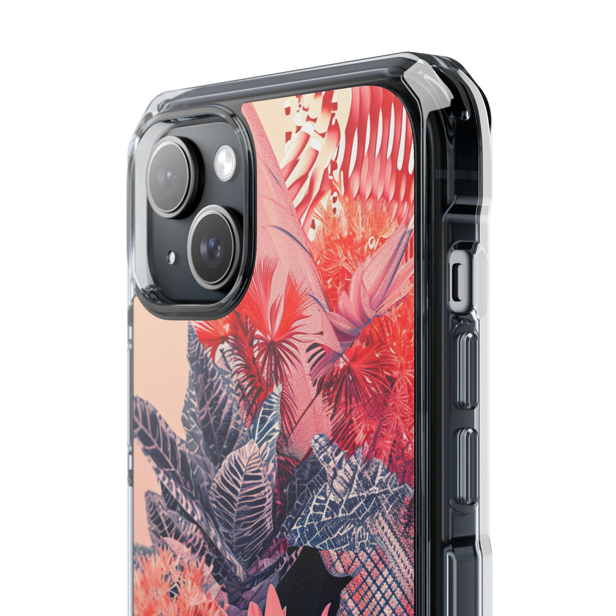 Living Coral Design | Handyhülle für iPhone (Clear Impact Case – magnetisch) 