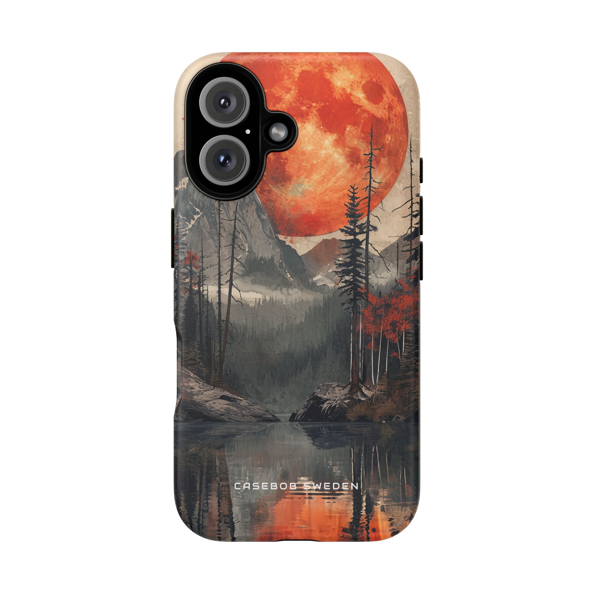 Celestial Glow Over Reflective Landscape iPhone 16 - Tough Phone Case