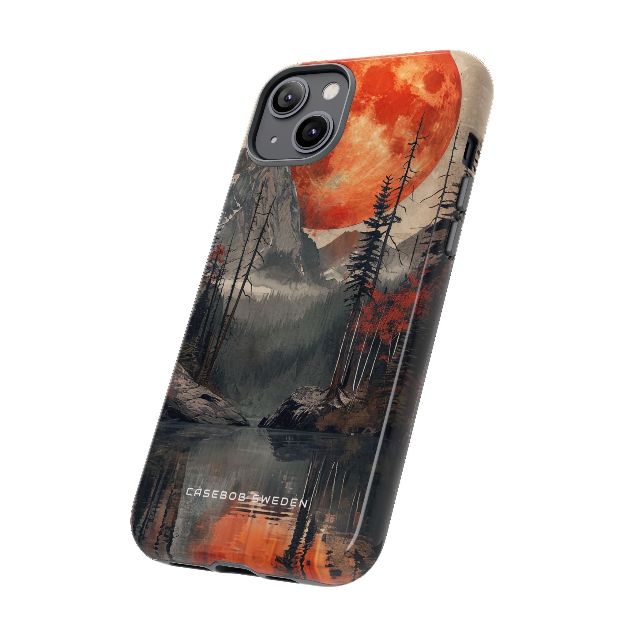 Celestial Glow Over Reflective Landscape iPhone 14 - Tough Phone Case