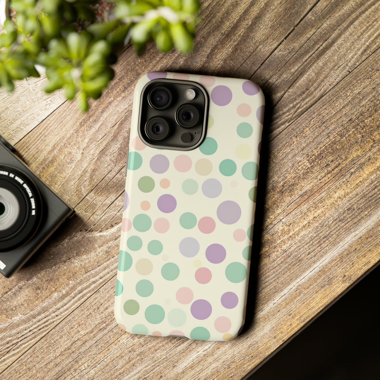 Polka Dot Pastel Harmony - Protective Phone Case