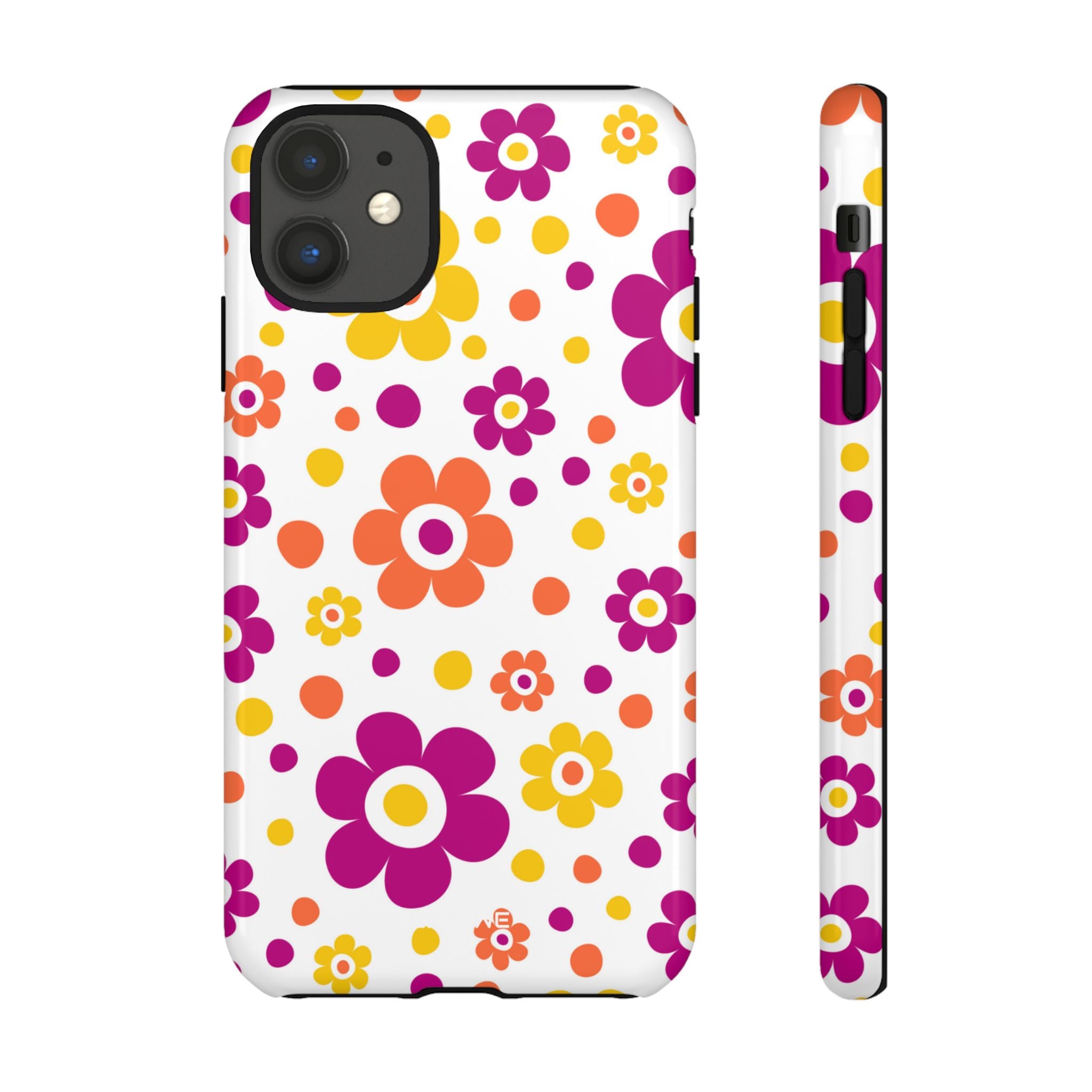 Retro Floral Playfulness - iPhone Case
