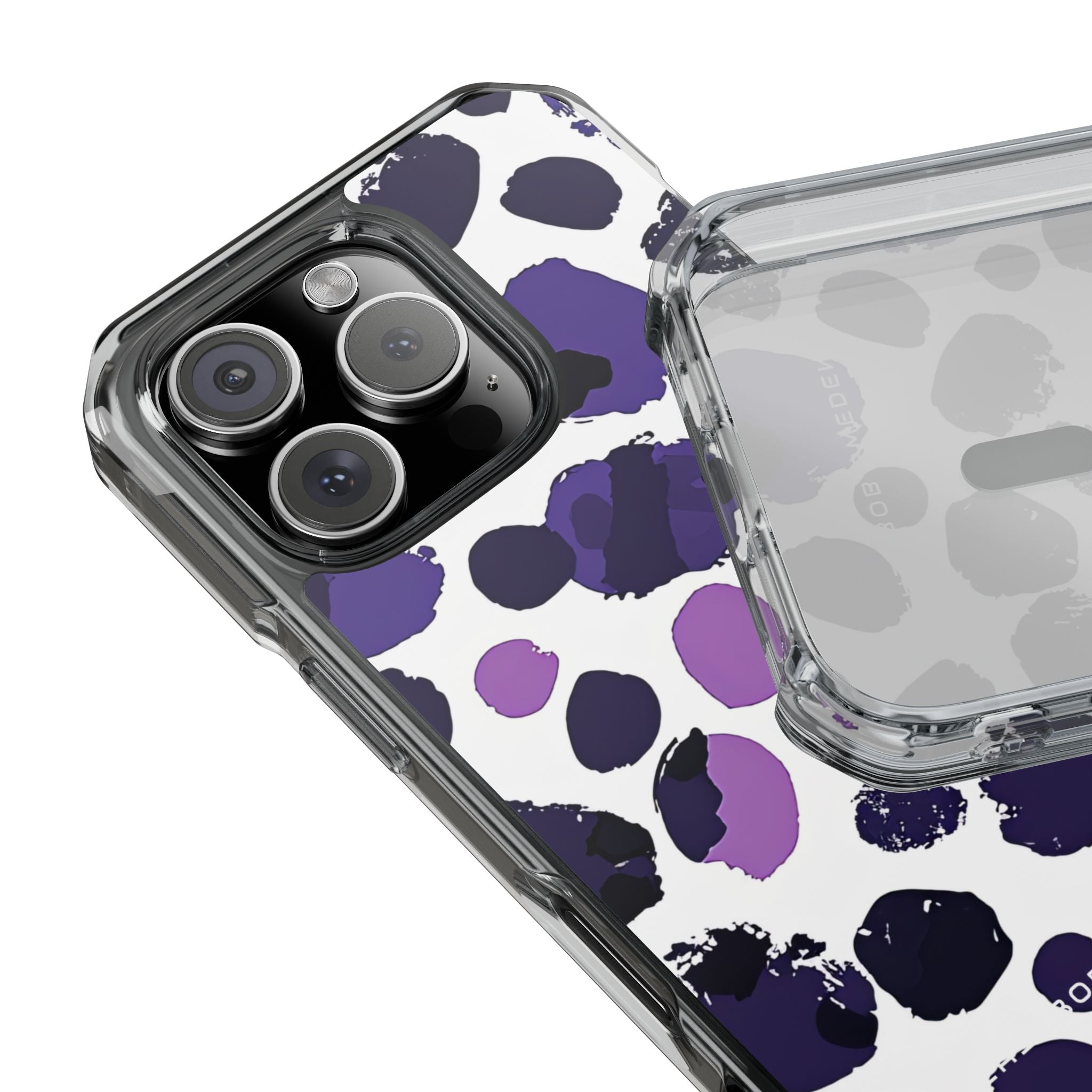 Purple Inkblots iPhone 16 - Clear Impact Phone Case