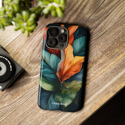 Tropical Leafburst iPhone 15 Pro Max Case - Tough