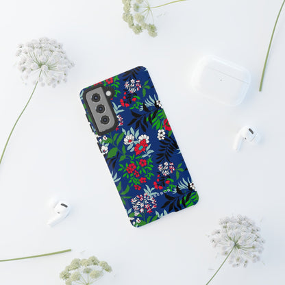 Blue Art Flowerfield - Protective Phone Case