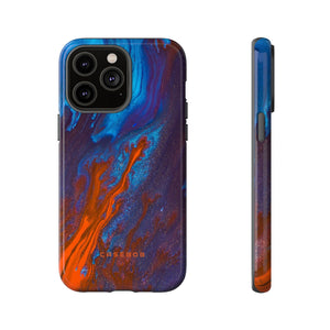 Orange Flame Ink Art - Protective Phone Case