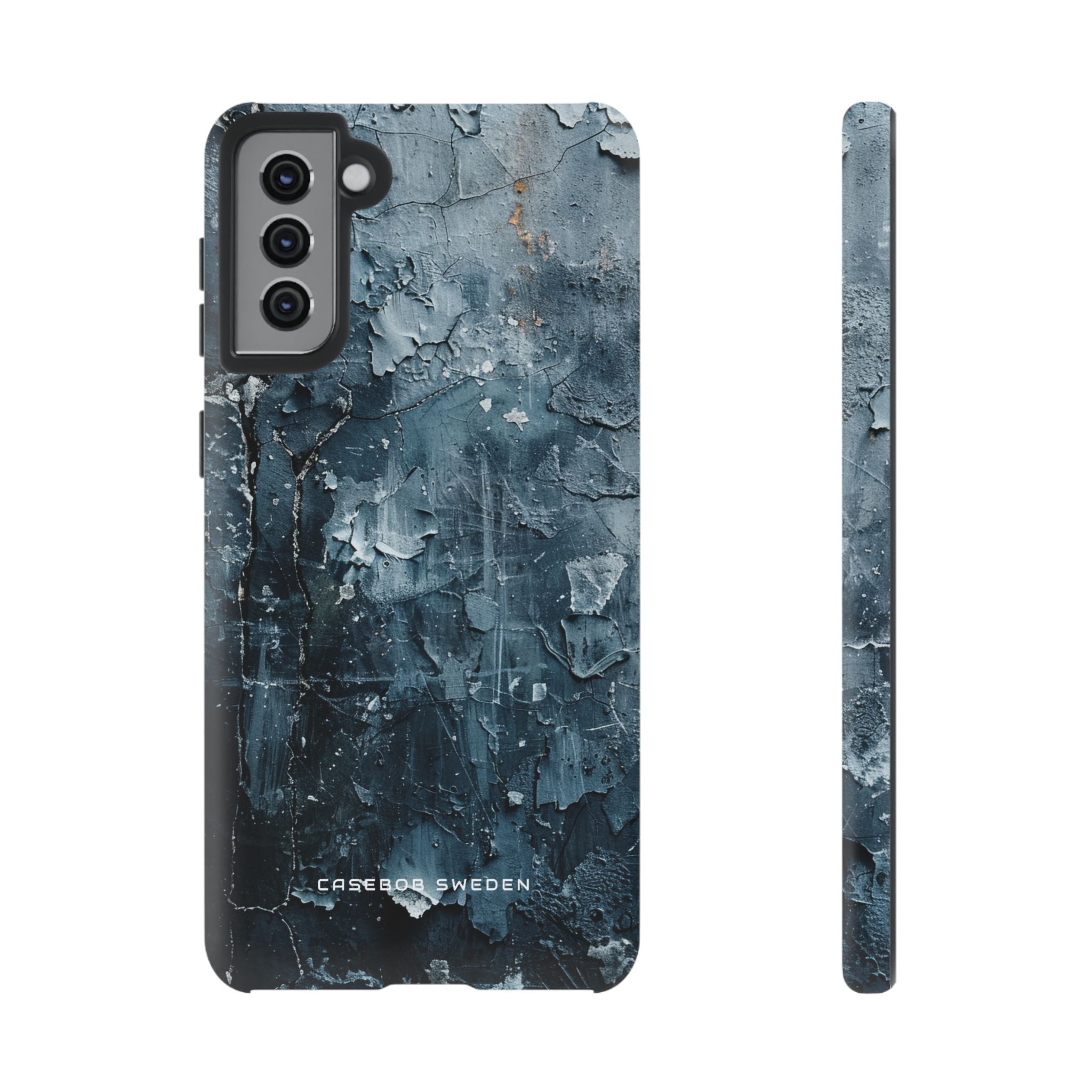 Weathered Blue Tapestry with Cracked Layers  Samsung S21 - Tough Phone Case