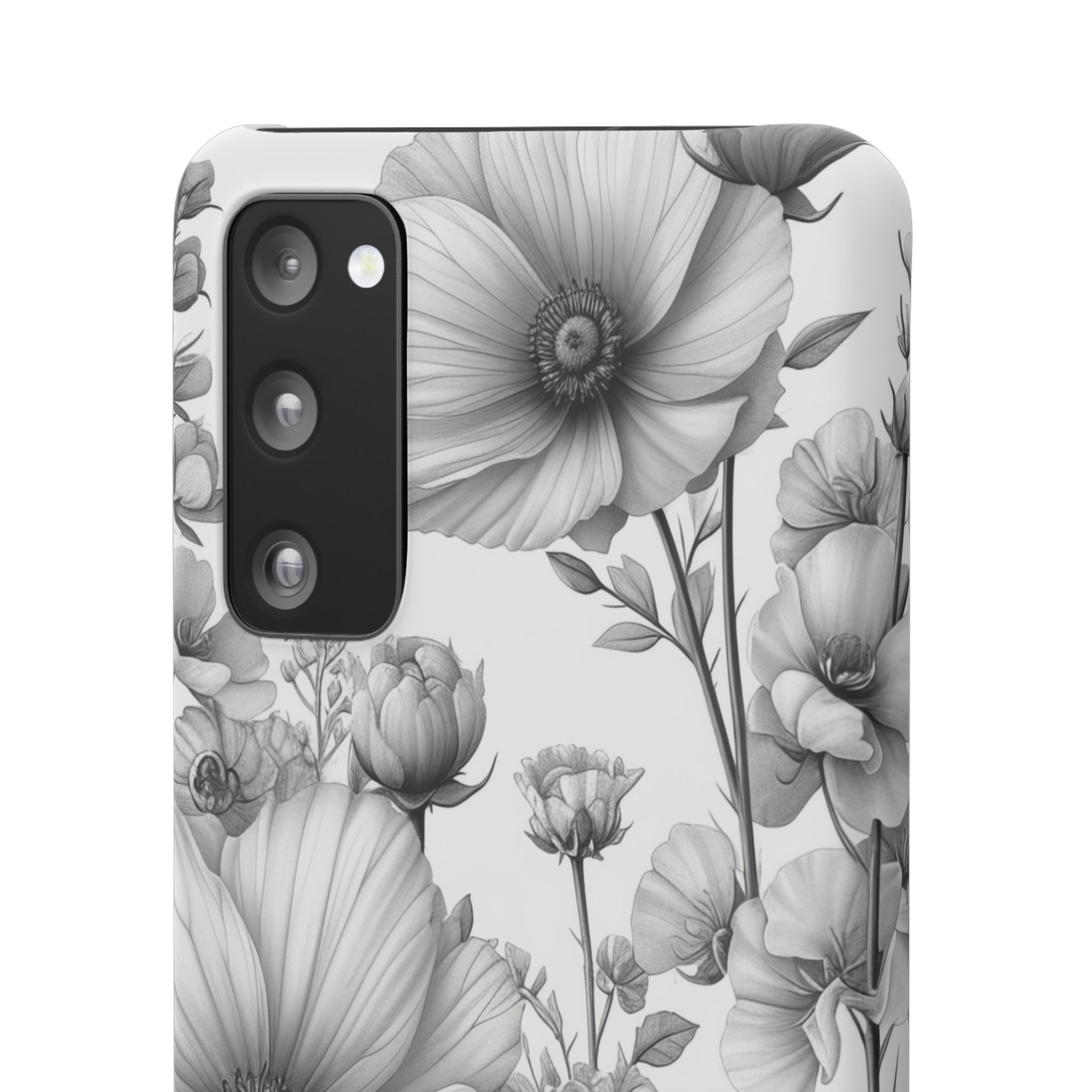 Monochrome Flora | Slim Phone Case for Samsung