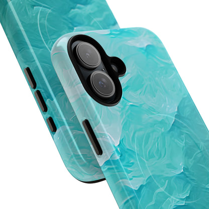 Soothing Aqua Currents iPhone 16 - Tough+