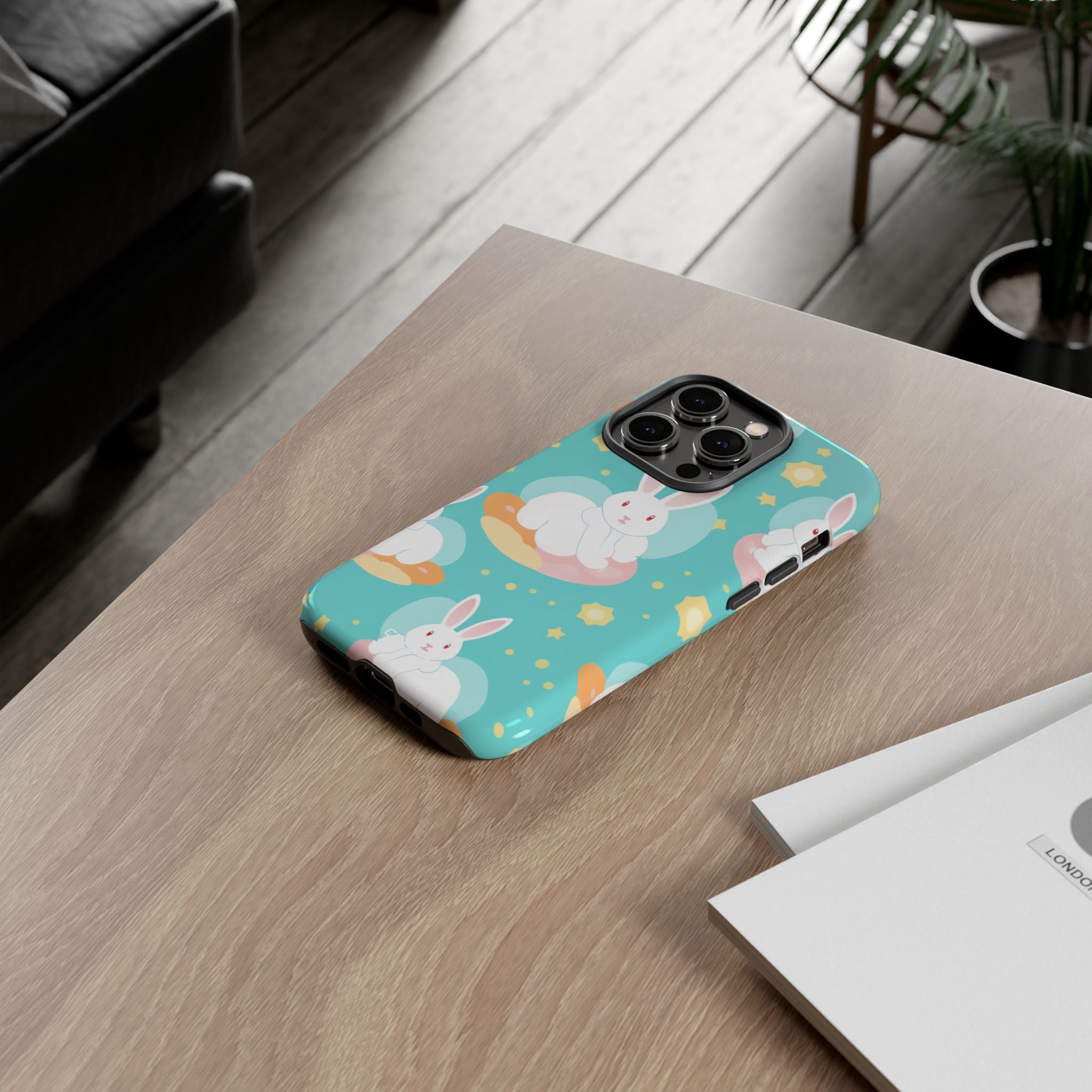 Bunnies Float Dreamily - iPhone Case