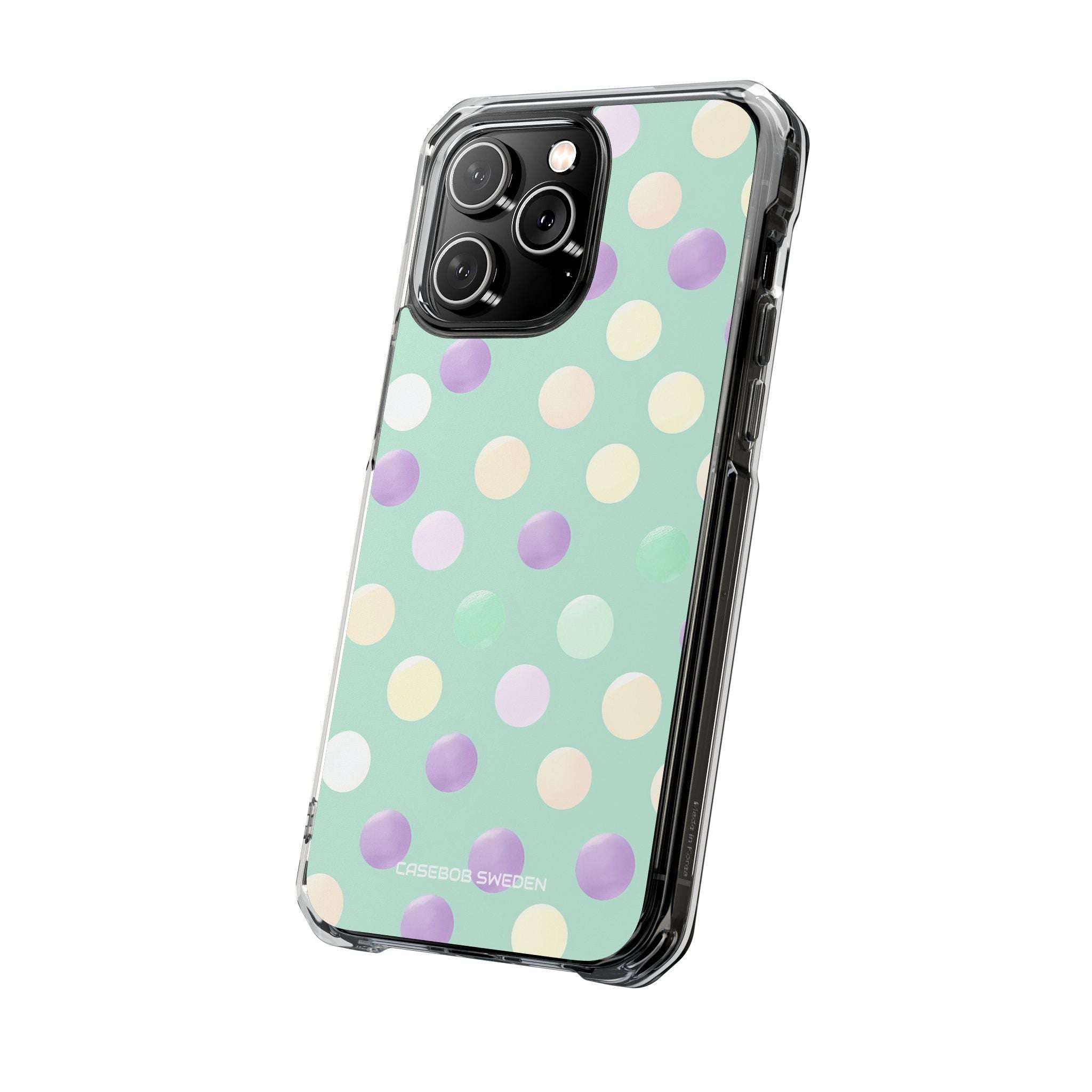 Pastel Polka Dots - Clear Impact iPhone 14 Phone Case