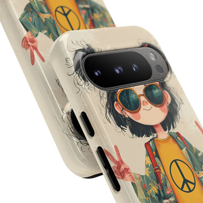 Peace Pigtails Google Pixel 9 Pro Case - Tough
