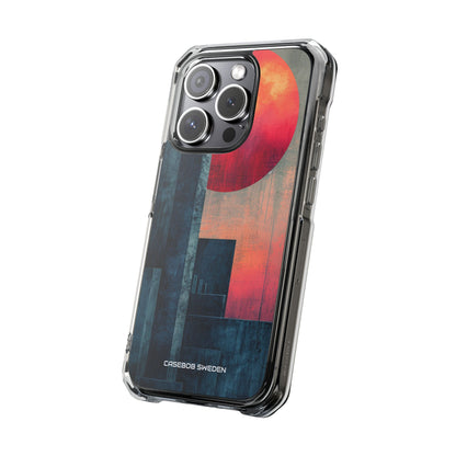 Abstract Geometric Skyline - Clear Impact iPhone 15 Phone Case