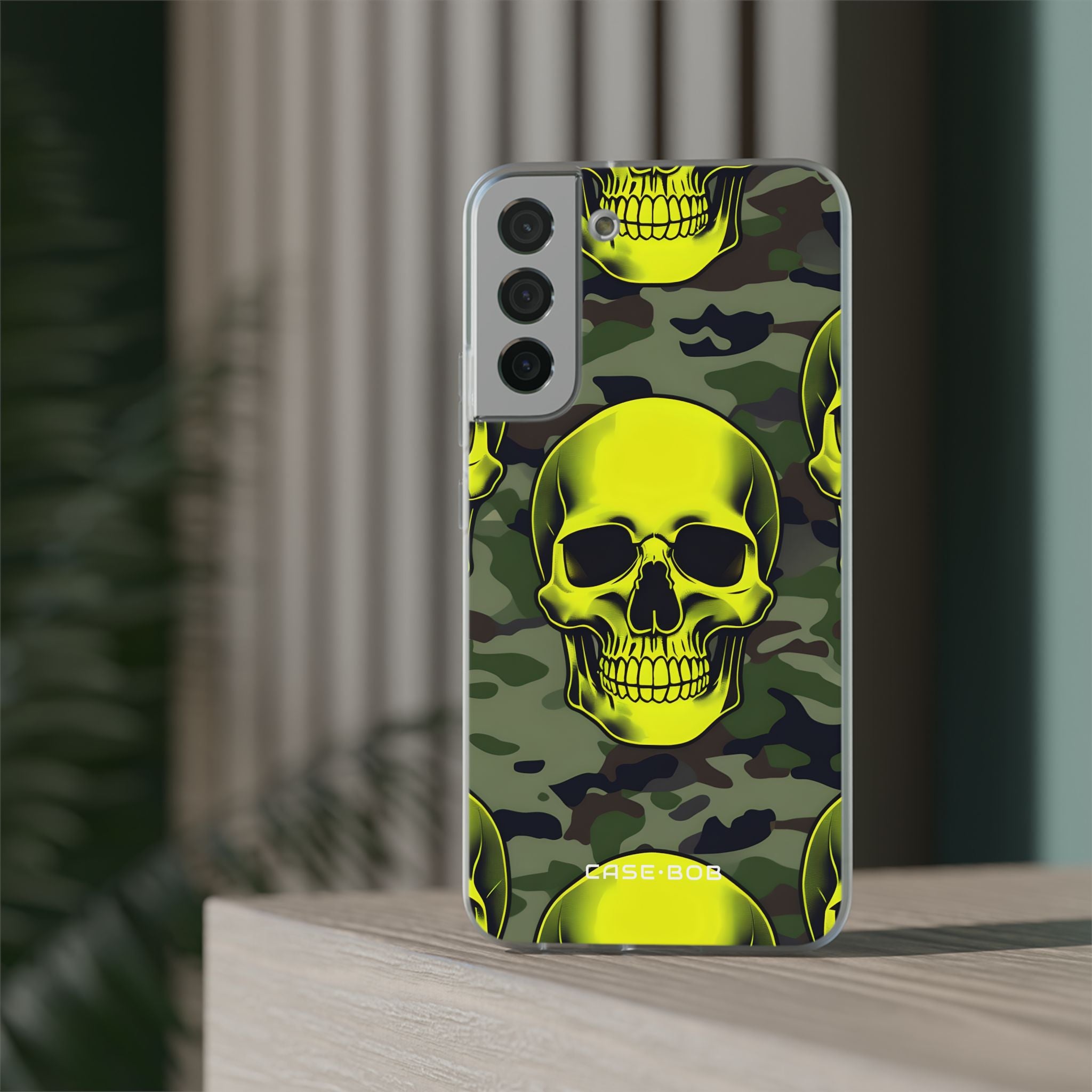 Neon Skull Camo Samsung S22 Plus Case - Soft