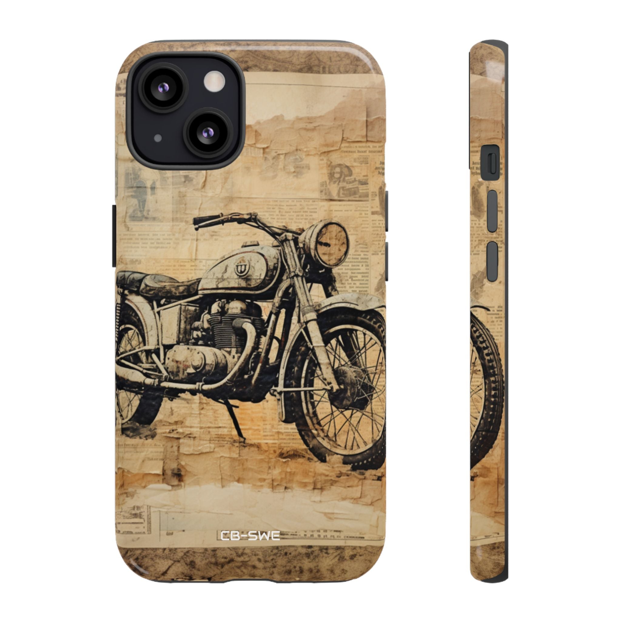 Vintage Motorcycle Collage - iPhone Case