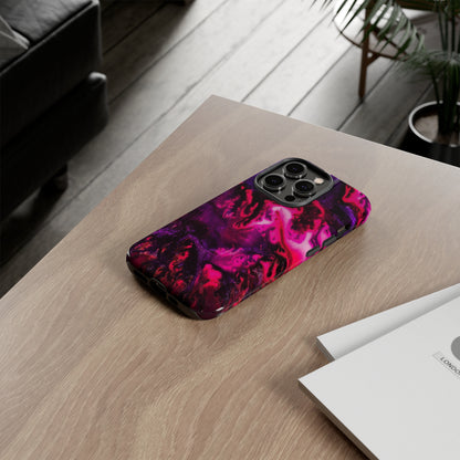 Deep Pink Galaxy Ink Art iPhone Case (Protective) Phone Case