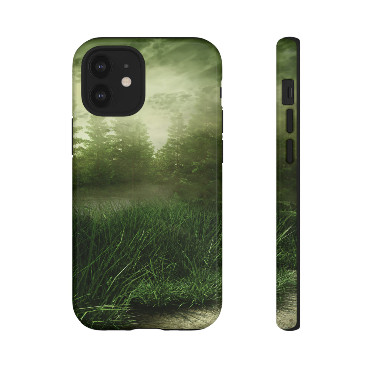 Foggy Green Landscape - Protective Phone Case