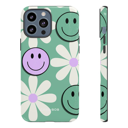 Smiley Daisy Glow iPhone 13 Pro Max Case - Tough