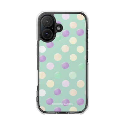 Pastel Polka Dots - Clear Impact iPhone 16 Phone Case