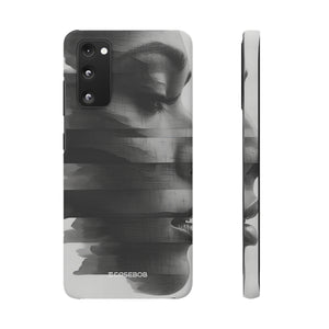 Abstract Glitch Portrait | Slim Phone Case for Samsung