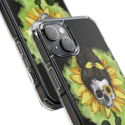 Sunflower Skull Fusion iPhone Case - Impact