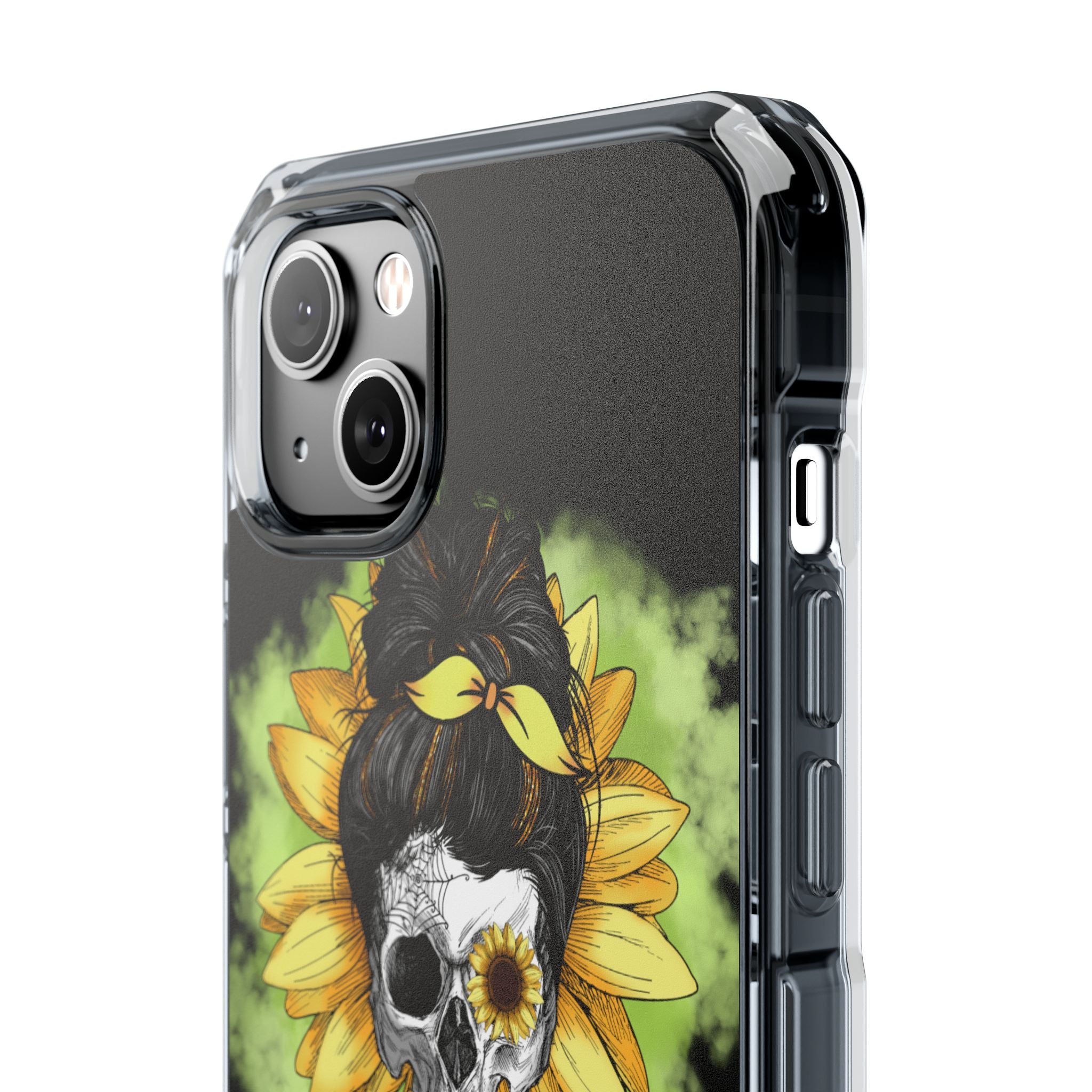 Sunflower Skull Fusion iPhone Case - Impact