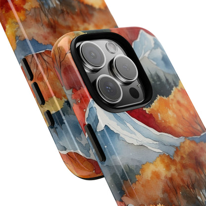 Snowy Peaks Autumn iPhone 16 Pro Case - Tough