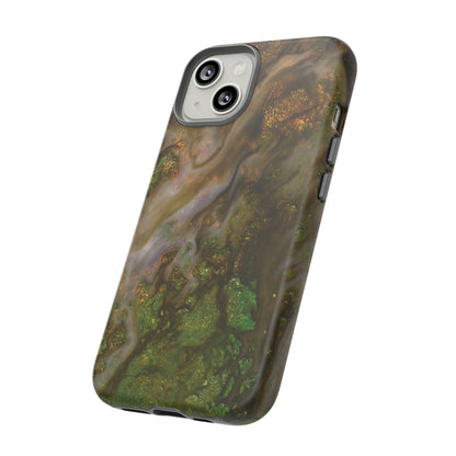 Smaragd Green Ink Art - Protective Phone Case