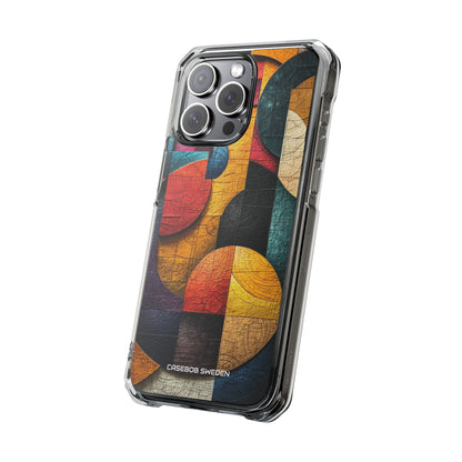 Vibrant Geometric Art - Clear Impact iPhone 15 Phone Case