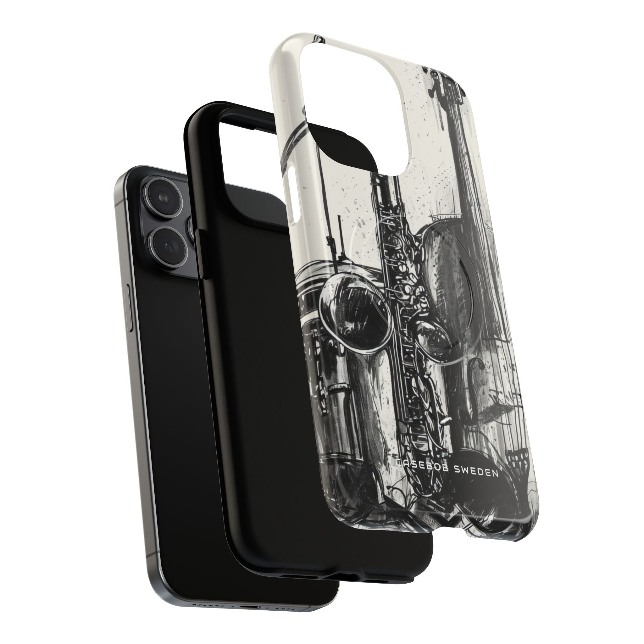 Jazz Instrument Line Symphony iPhone 15 | Tough+ Phone Case