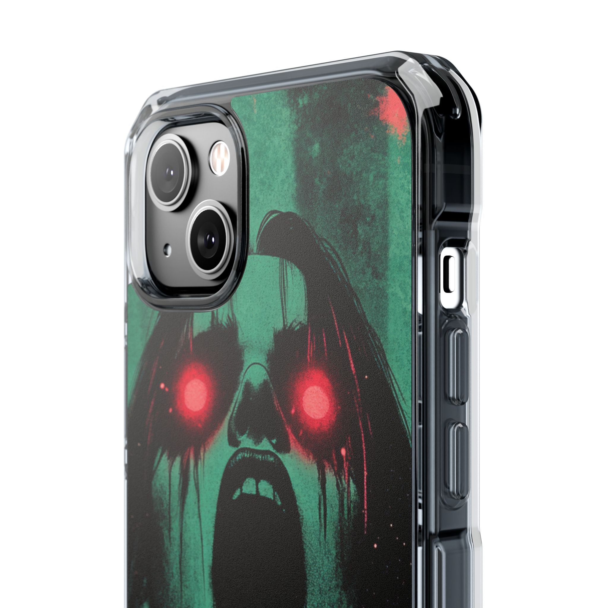 Haunting Glow of Gothic Eyes iPhone 14 - Clear Impact Phone Case