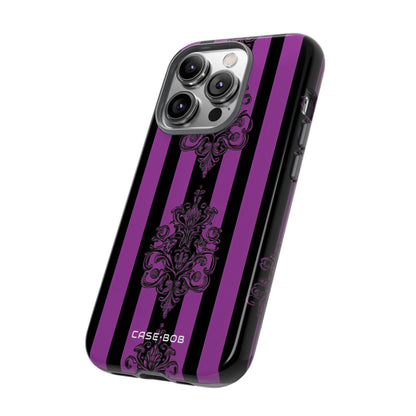 Damask Elegance Purple iPhone 14 Pro Case - Tough