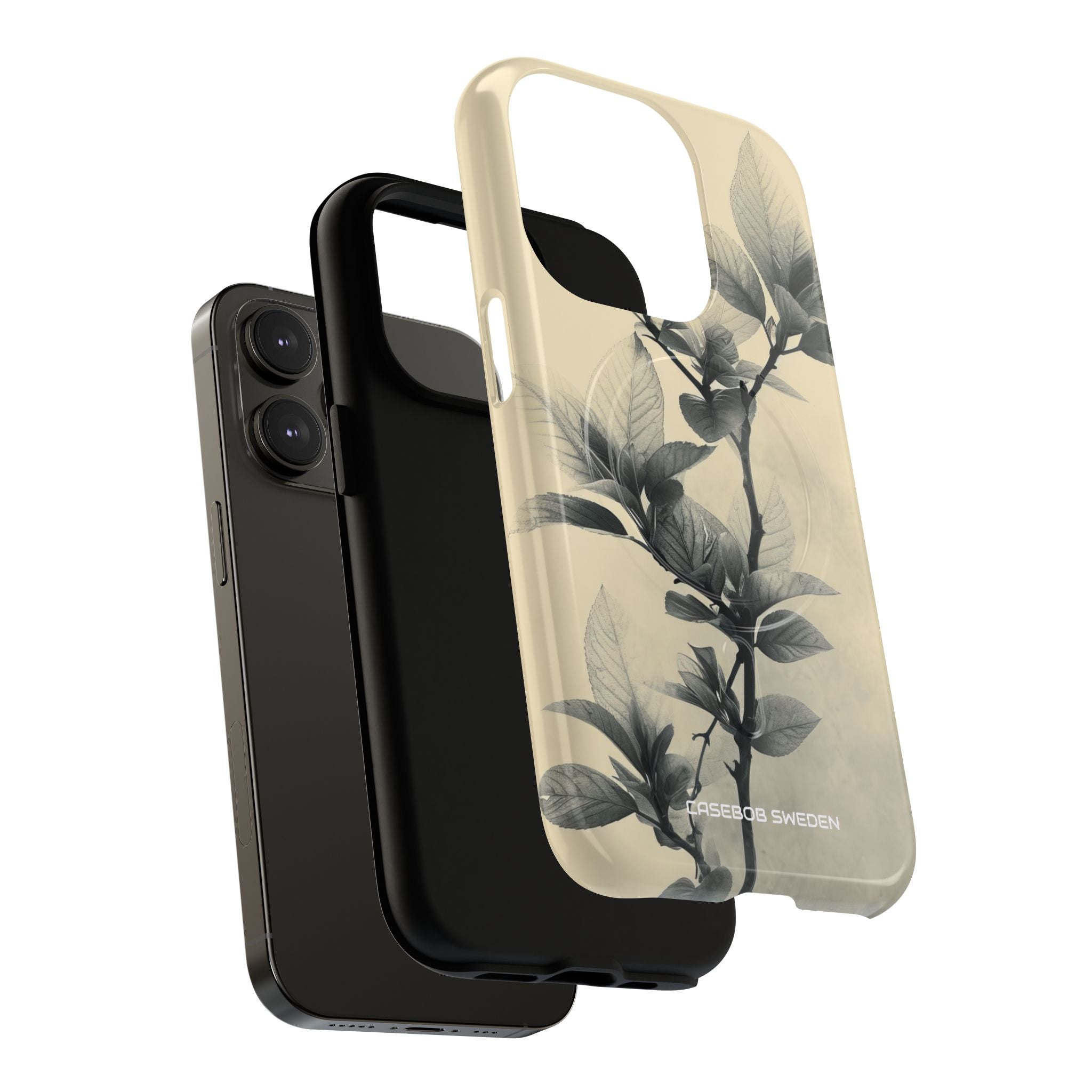 Beige Branch Art - Tough + MagSafe® iPhone 14 Phone Case