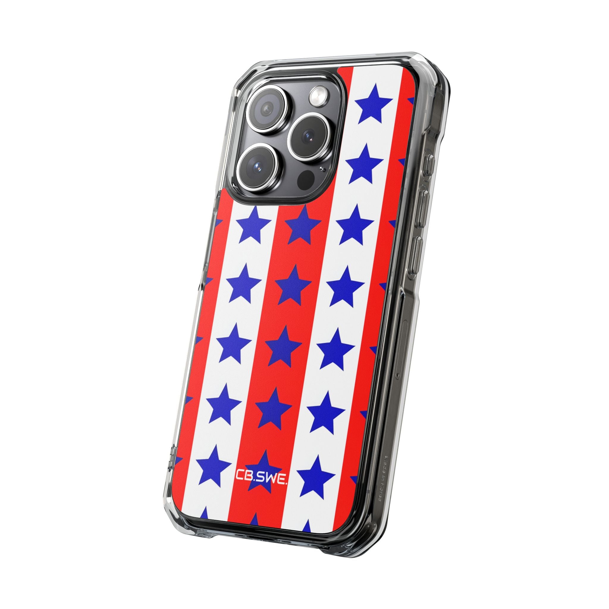Patriotic American Flag Inspired Seamless iPhone 15 - Impact Clear+