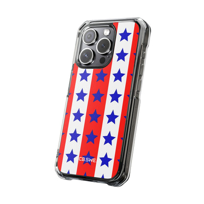 Patriotic American Flag Inspired Seamless iPhone 15 - Impact Clear+