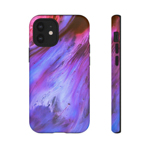 Purple Cosmos Ink Art iPhone Case (Protective) iPhone 12 Mini Matte Phone Case