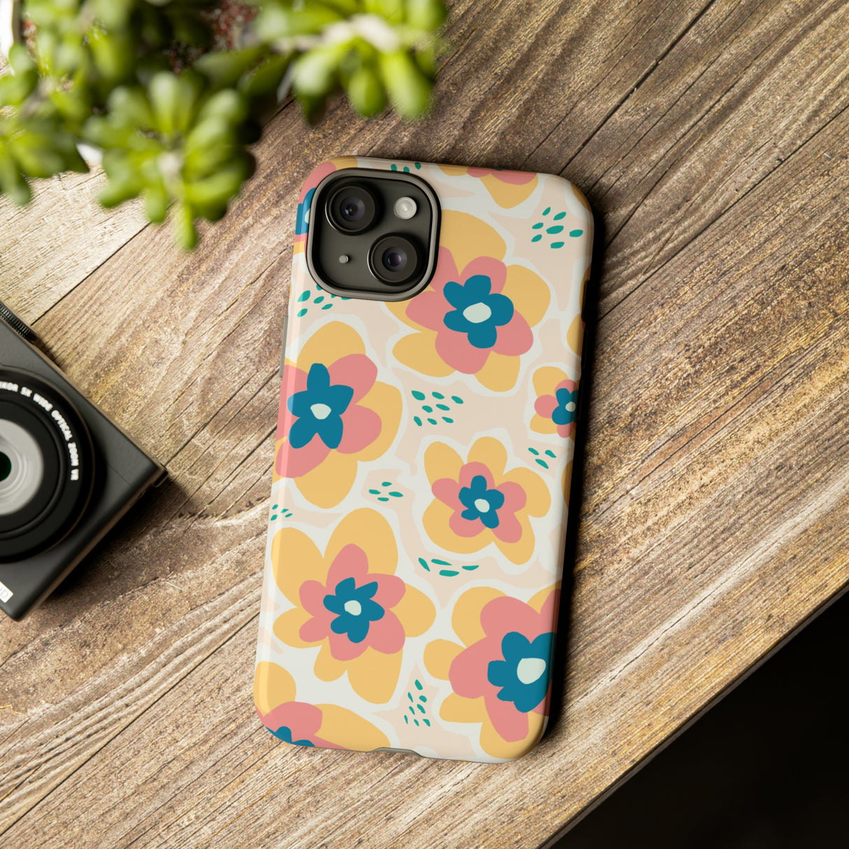 Yellow Happy Flower - Protective Phone Case