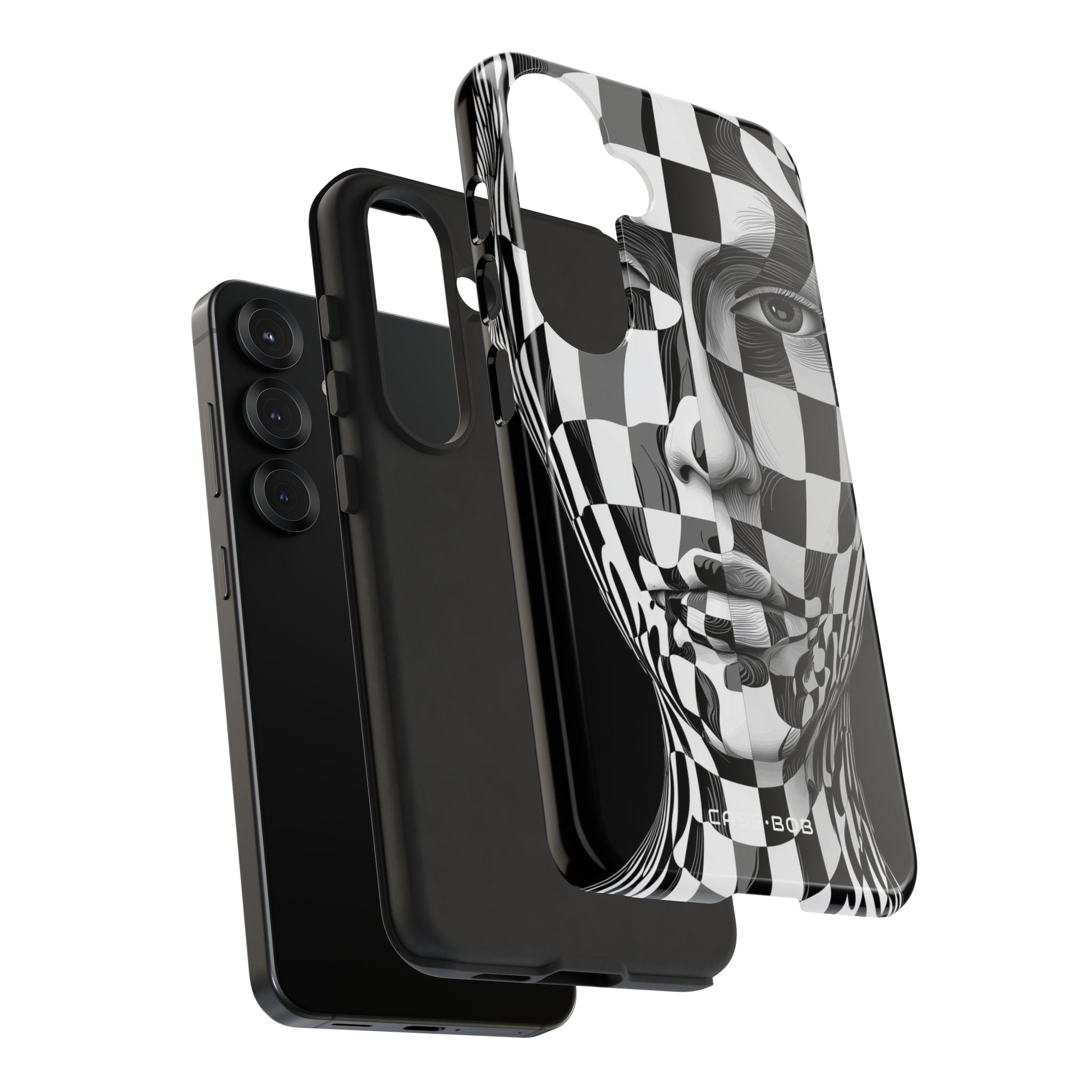 Checkered Face Samsung S25 Case - Tough