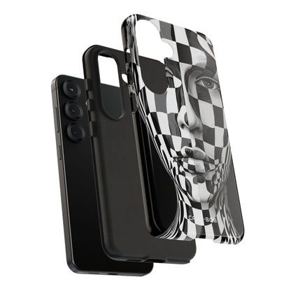Checkered Face Samsung S25 Case - Tough