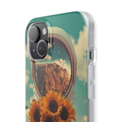 Sunflower Astronaut iPhone 15 Plus Case - Soft