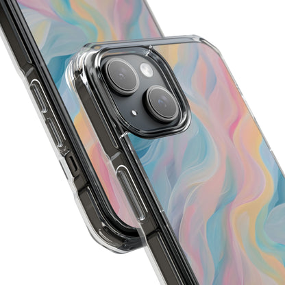 Dreamy Pastel Swirls - Clear Impact iPhone 15 Phone Case