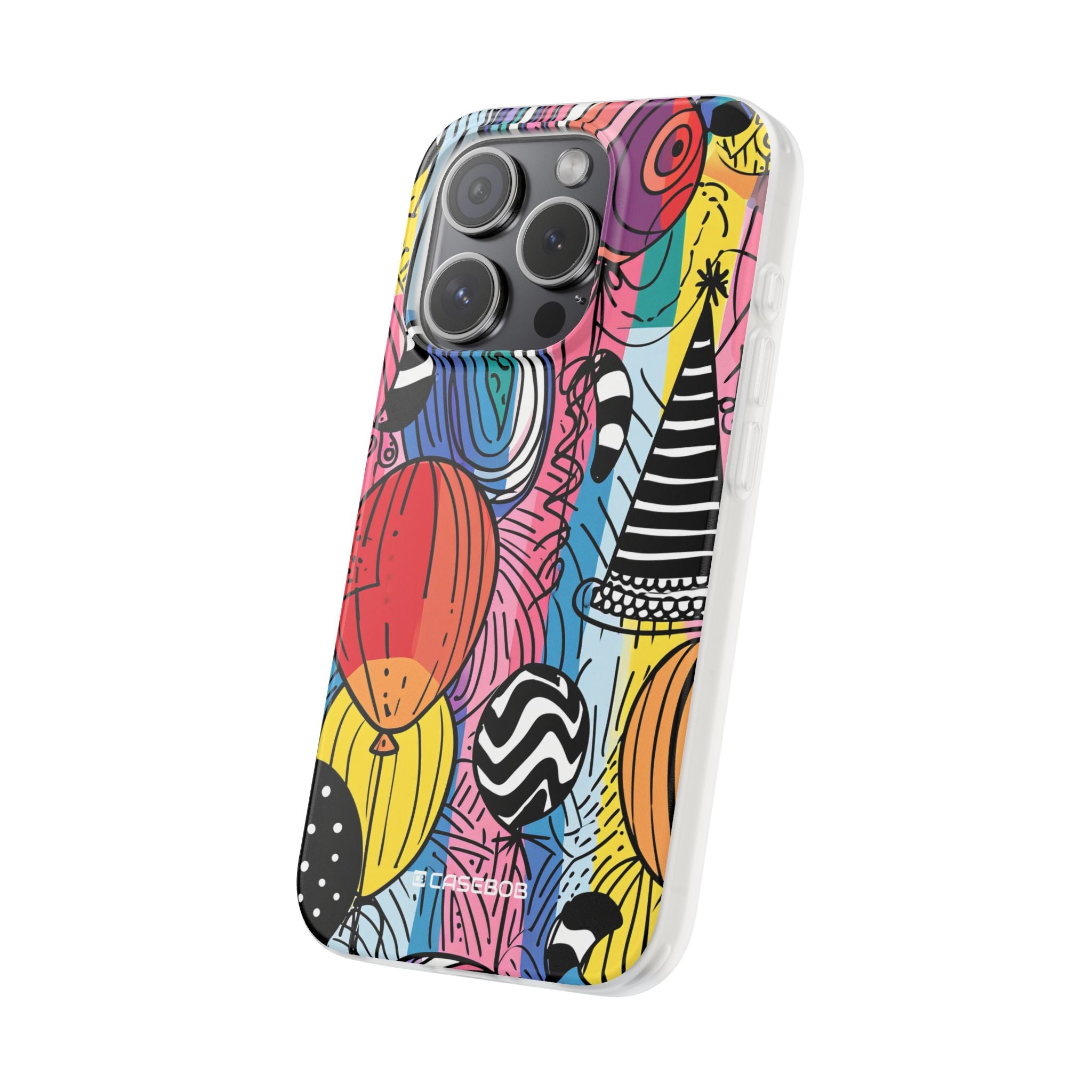 Vibrant Party Whimsy | Flexible Phone Case for iPhone