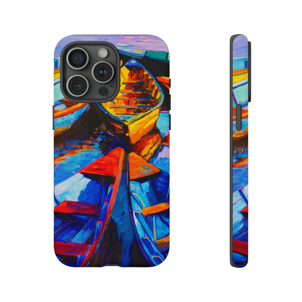 Oil painting - Wooden Boat - Protective Phone Case