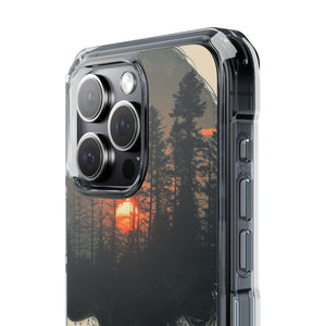 Tranquil Silhouette - Phone Case for iPhone (Clear Impact - Magnetic)