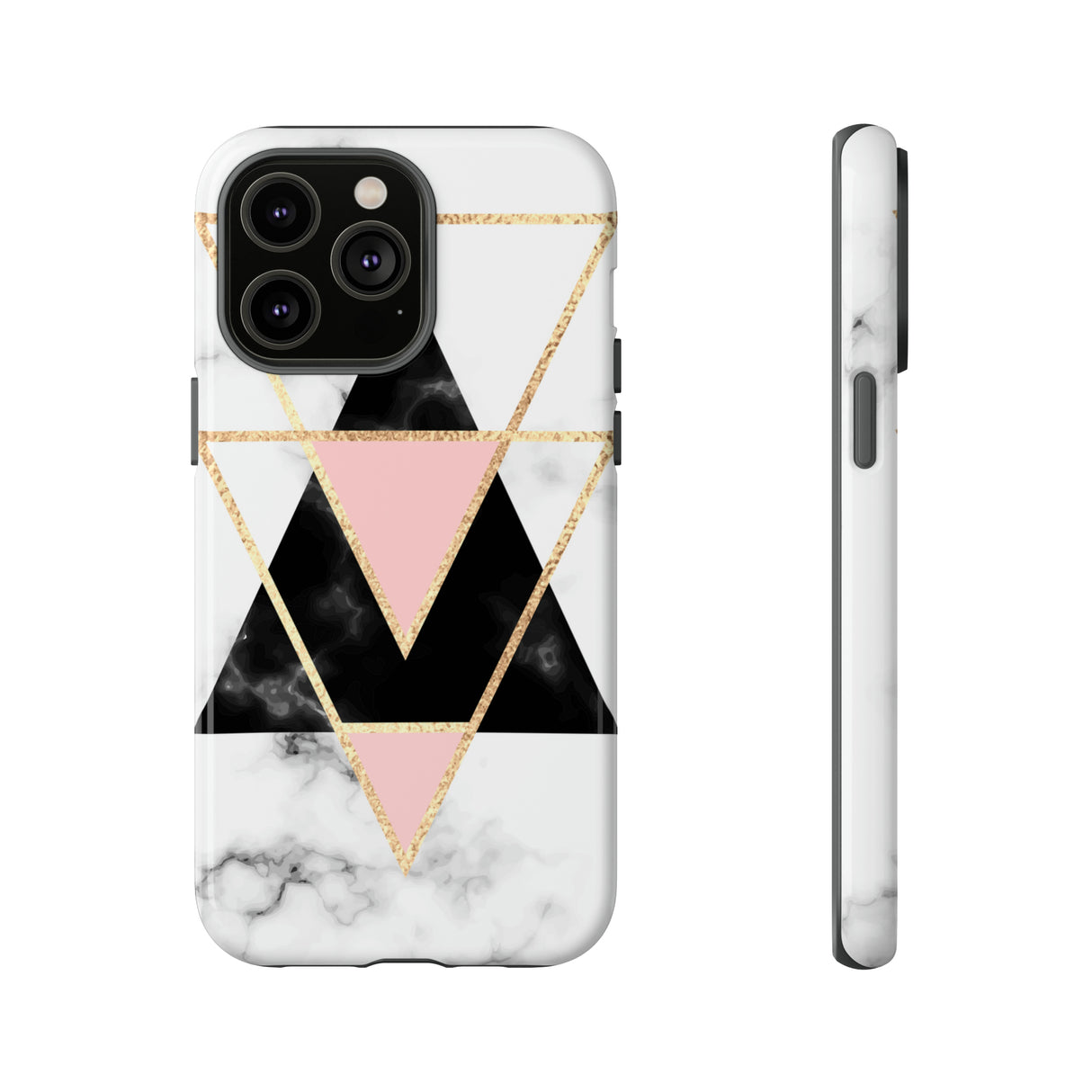 Marble Triangles - Protective Phone Case