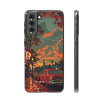 Mid-Century Nostalgia Streetscape Samsung S21 - Flexi Phone Case