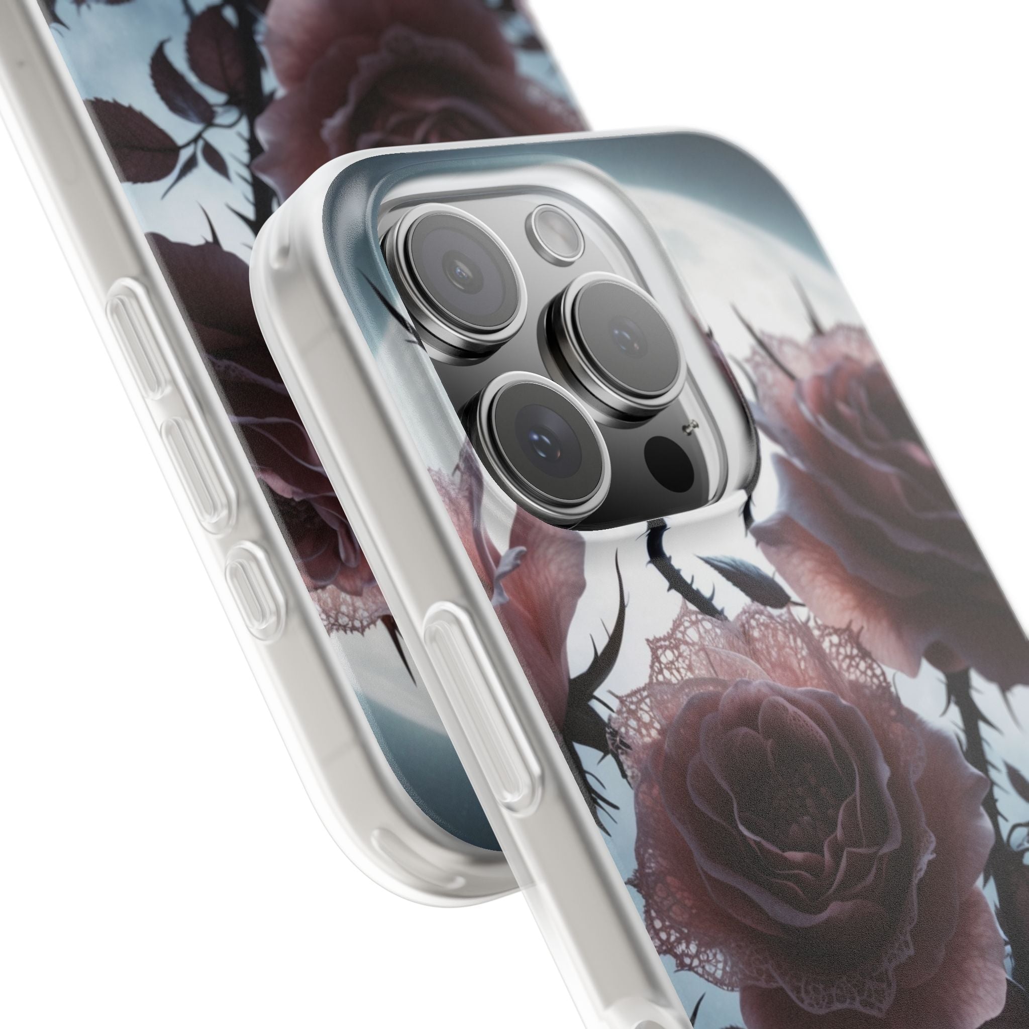 Luminous Rose Thorns iPhone 16 Pro Case - Soft