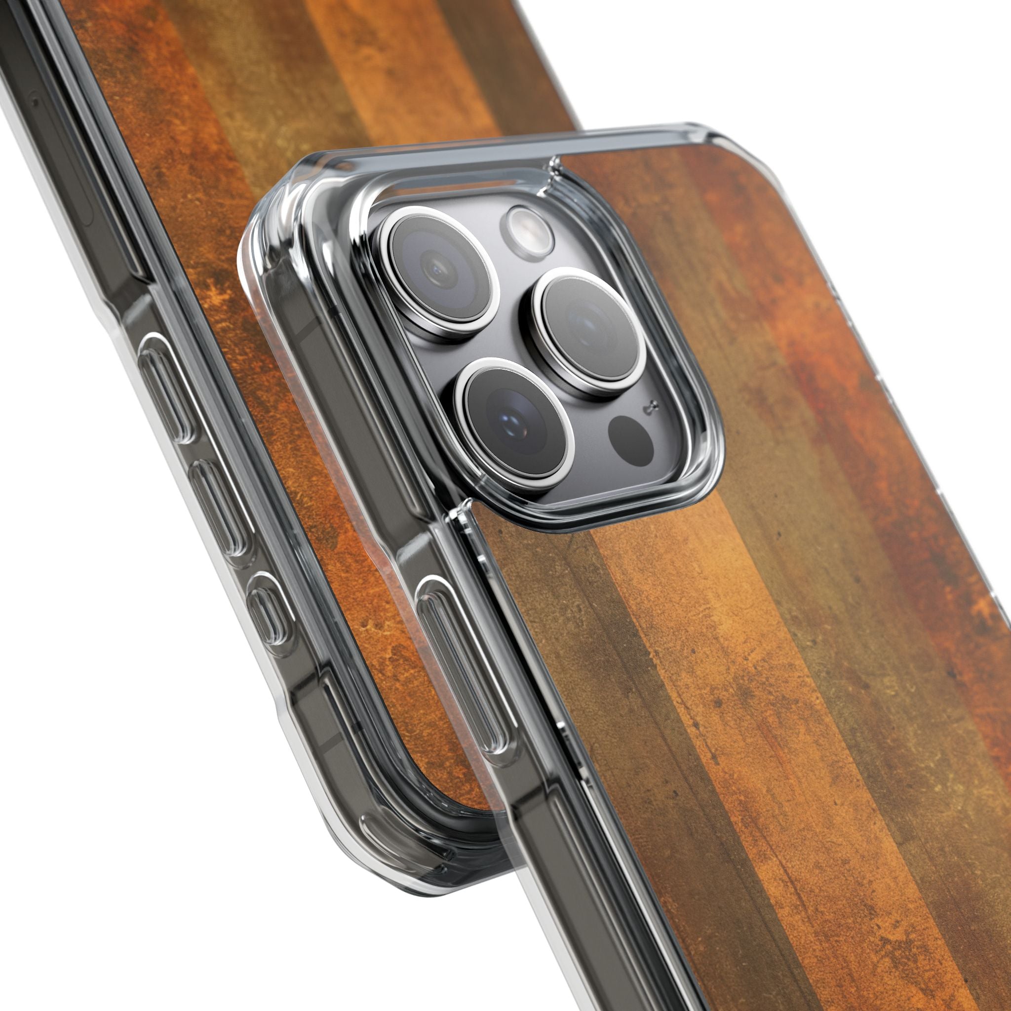 Rustic Striped Texture iPhone 15 - Impact Clear+