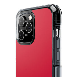 Crimson Red | Phone Case for iPhone (Clear Impact Case - Magnetic)